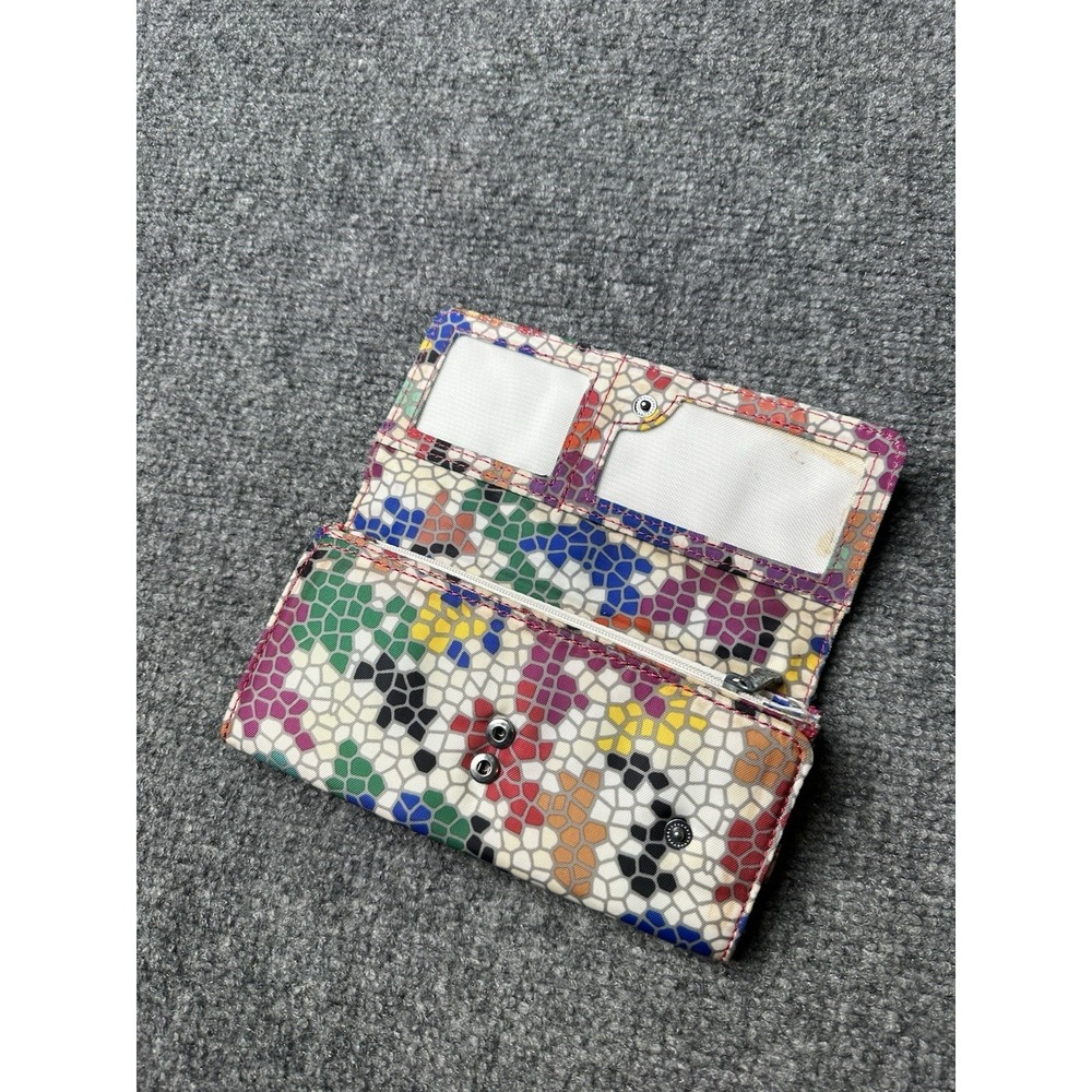 Womens Nylon Kipling Multicolor Floral Zip Wallet Clutch, Size One Size - Picture 3 of 6